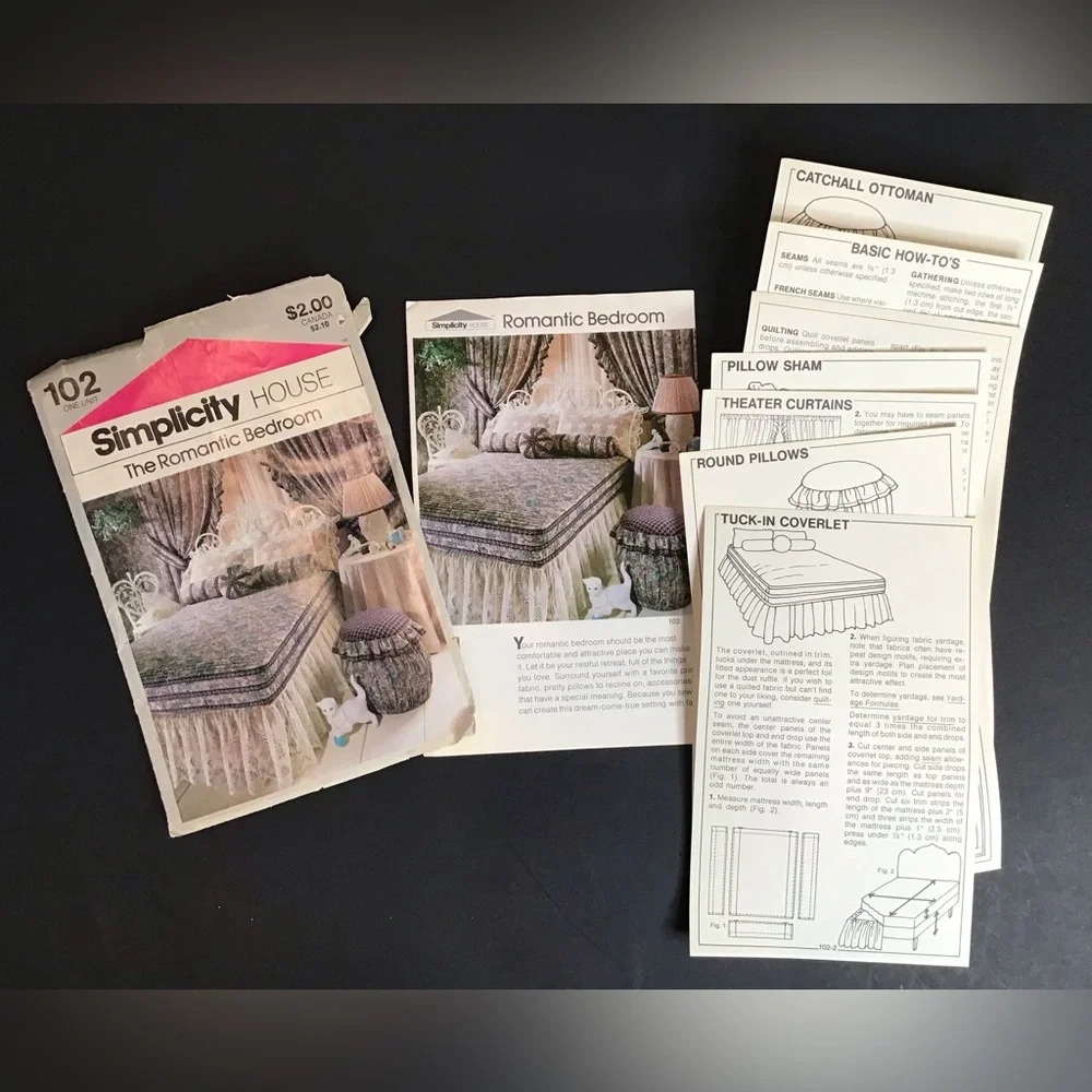 Simplicity House #102 The Romantic Bedroom Sewing Pattern